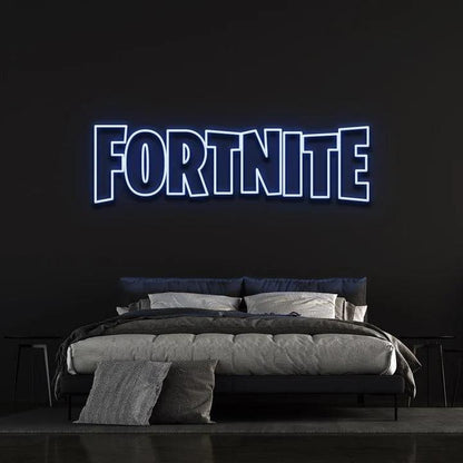 FORTNITE LOGO LED NEON SIGN-Neonsigns-blue-45 x 105 cm-Neon Brothers