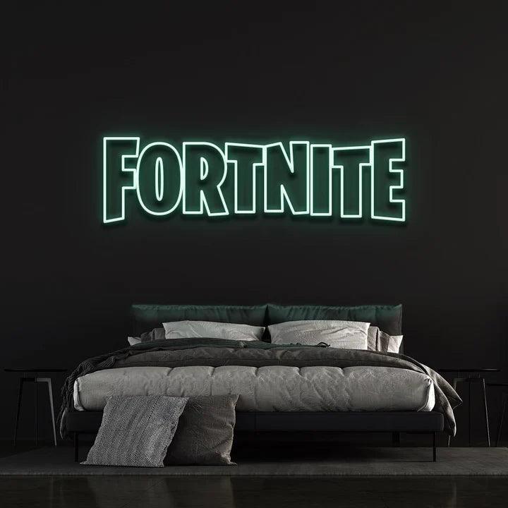 FORTNITE LOGO LED NEON SIGN-Neonsigns-Teal-45 x 105 cm-Neon Brothers