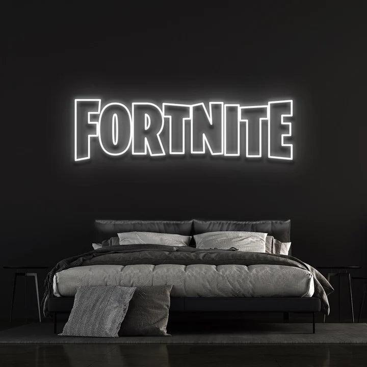 FORTNITE LOGO LED NEON SIGN-Neonsigns-White-45 x 105 cm-Neon Brothers