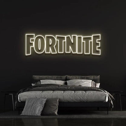 FORTNITE LOGO LED NEON SIGN-Neonsigns-white-45 x 105 cm-Neon Brothers