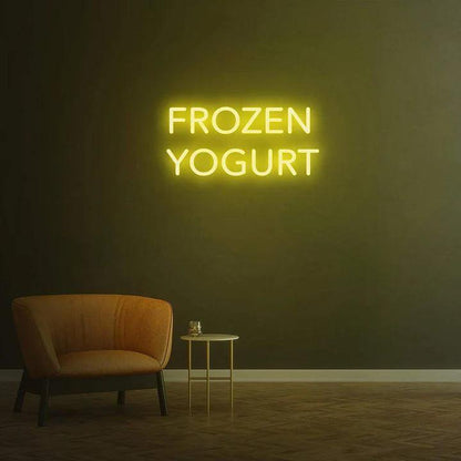 FROZEN YOGURT - LED NEON SIGN-Neonsigns-45 x 90 cm-Yellow-Neon Brothers