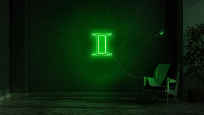 GEMINI LED NEON SIGN!-Neonsigns-60 x 60 cm-Green-Neon Brothers