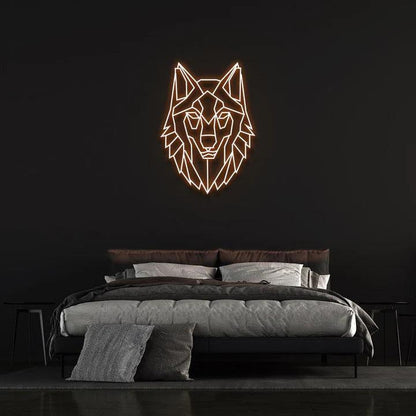 GEO WOLF - NEON SIGN-Neonsigns-45 x 105 cm-Orange-Neon Brothers