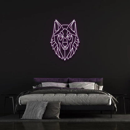 GEO WOLF - NEON SIGN-Neonsigns-45 x 105 cm-Purple-Neon Brothers