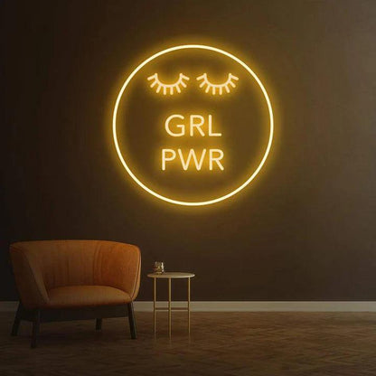 Girl Power - LED Neon Sign-Neonsigns-45 x 90 cm-Orange-Neon Brothers