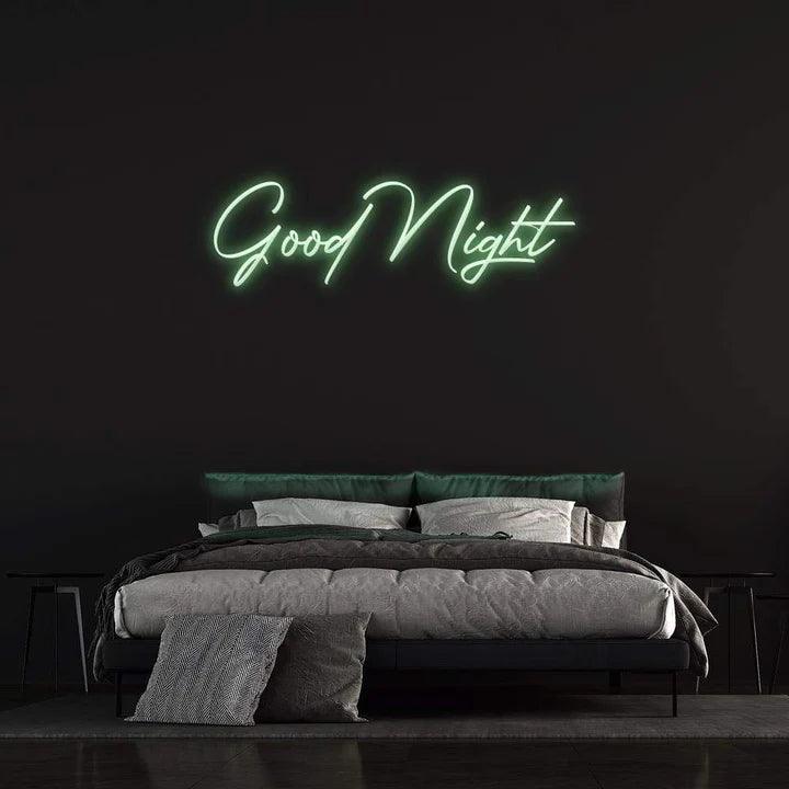 GOOD NIGHT - LED NEON SIGN-Neonsigns-45 x 90 cm-Green-Neon Brothers