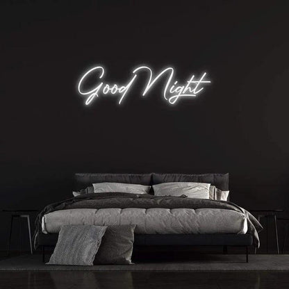 GOOD NIGHT - LED NEON SIGN-Neonsigns-45 x 90 cm-White-Neon Brothers