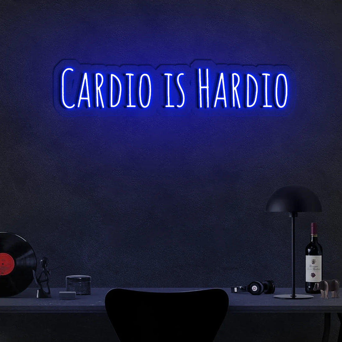 Cardio is Hardio Neon Sign | Fun LED Wall Decor for Gym