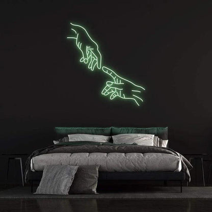 HANDS OF GOD - LED NEON SIGN-Neonsigns-45 x 90 cm-Green-Neon Brothers