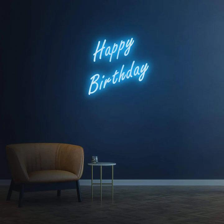 HAPPY BIRTHDAY - LED NEON SIGN-Neonsigns-blue-Neon Brothers