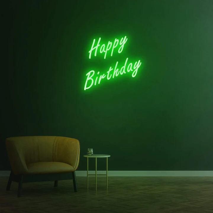 HAPPY BIRTHDAY - LED NEON SIGN-Neonsigns-Green-Neon Brothers