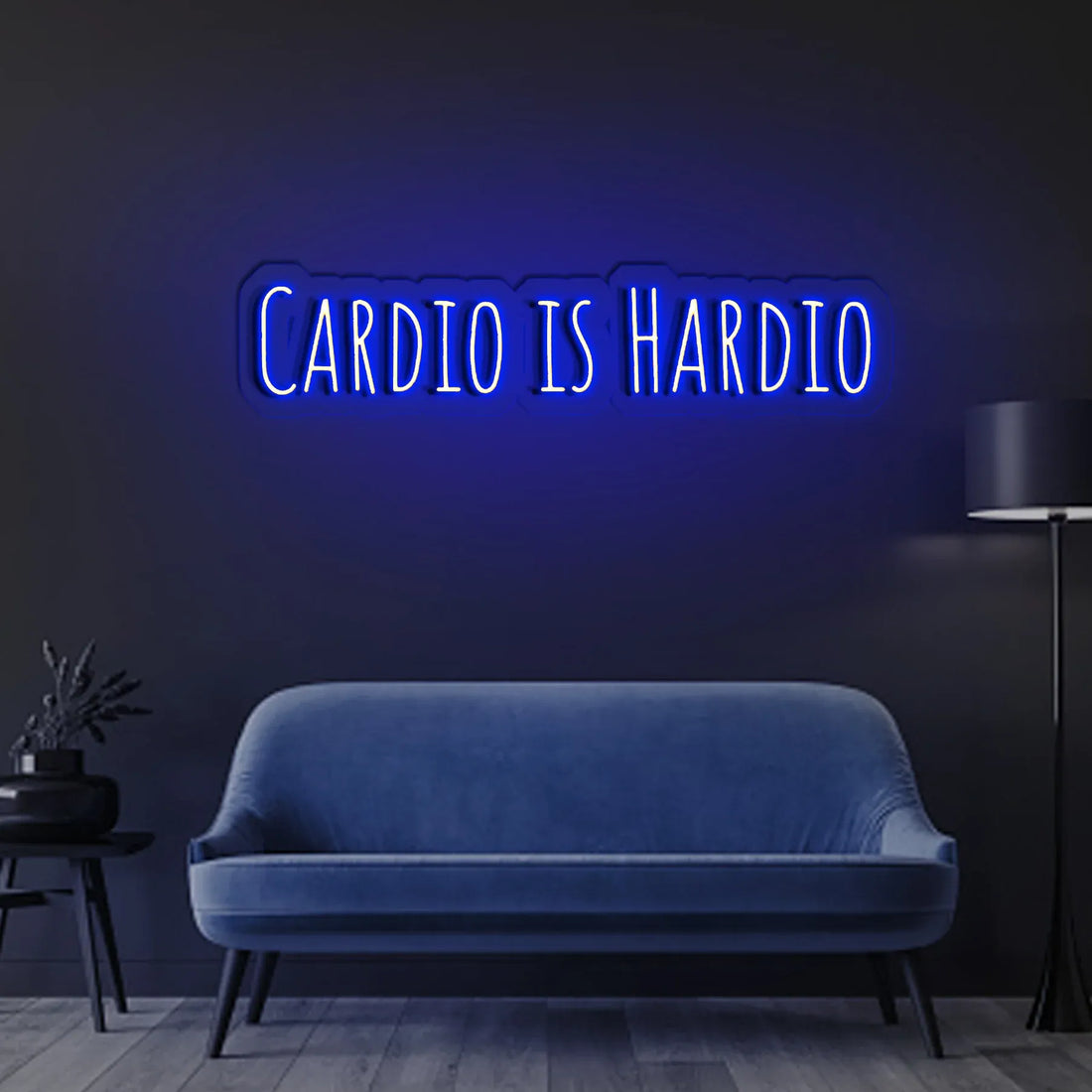 Cardio is Hardio Neon Sign | Fun LED Wall Decor for Gym