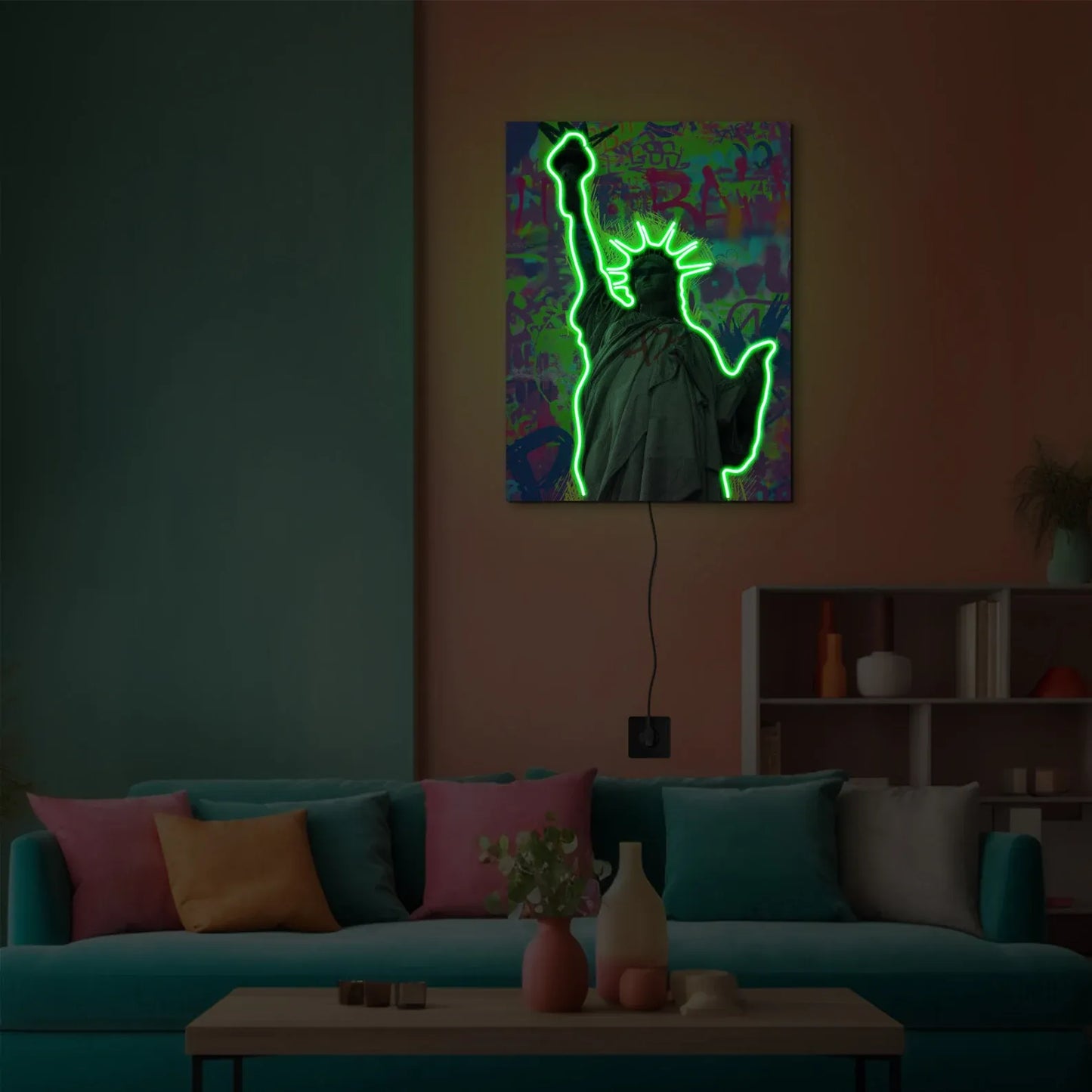 Statue of Liberty Neon Art – LED Freedom Sign for Modern & Pop Art Decor