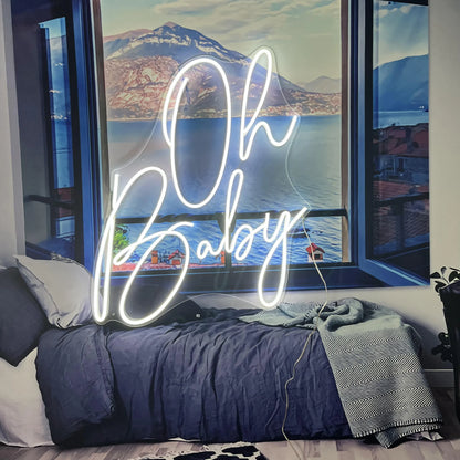 Oh Baby Neon Sign – The Perfect Glow for Baby Showers & Nurseries