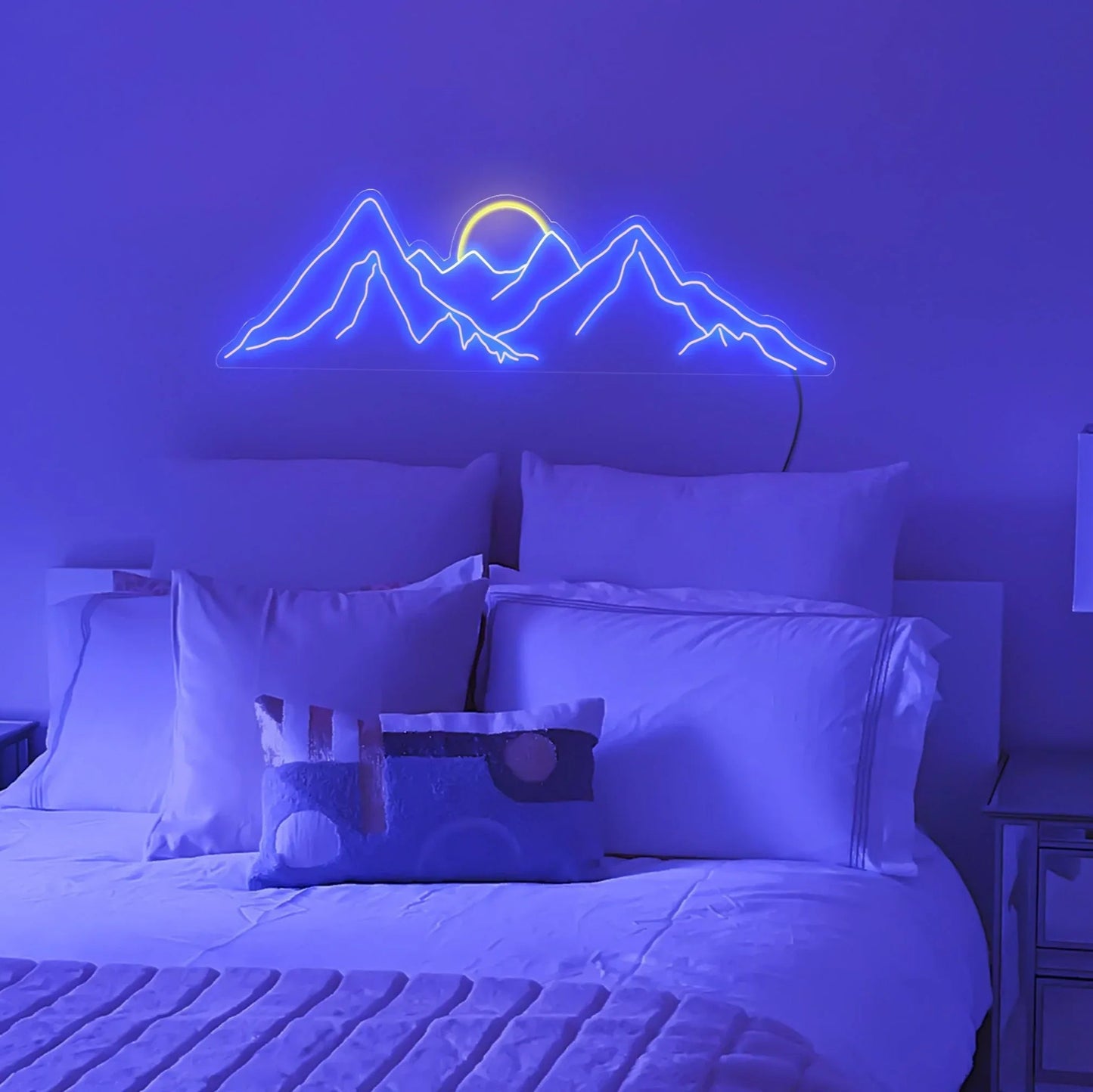 Mountain Neon Sign – LED Mountain Wall Art for Adventure Lovers & Cozy Decor