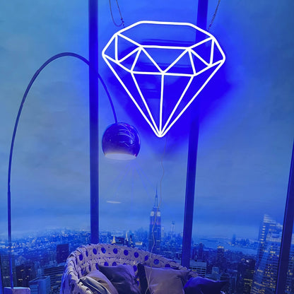 Diamond Neon Sign – LED Luxury Wall Art for Modern & Elegant Spaces