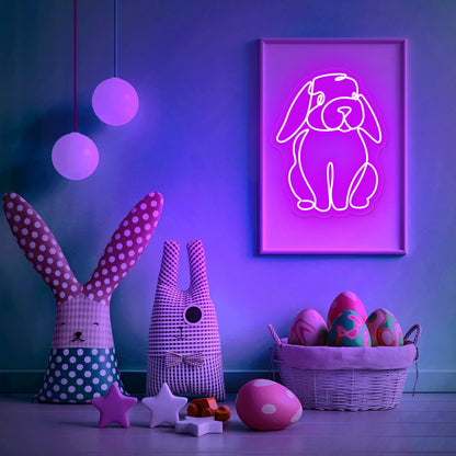 Bunny Cute Neon Sign – The Perfect Glow for Easter & Beyond