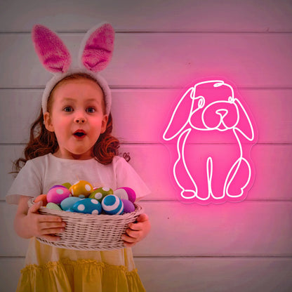 Bunny Cute Neon Sign – The Perfect Glow for Easter & Beyond