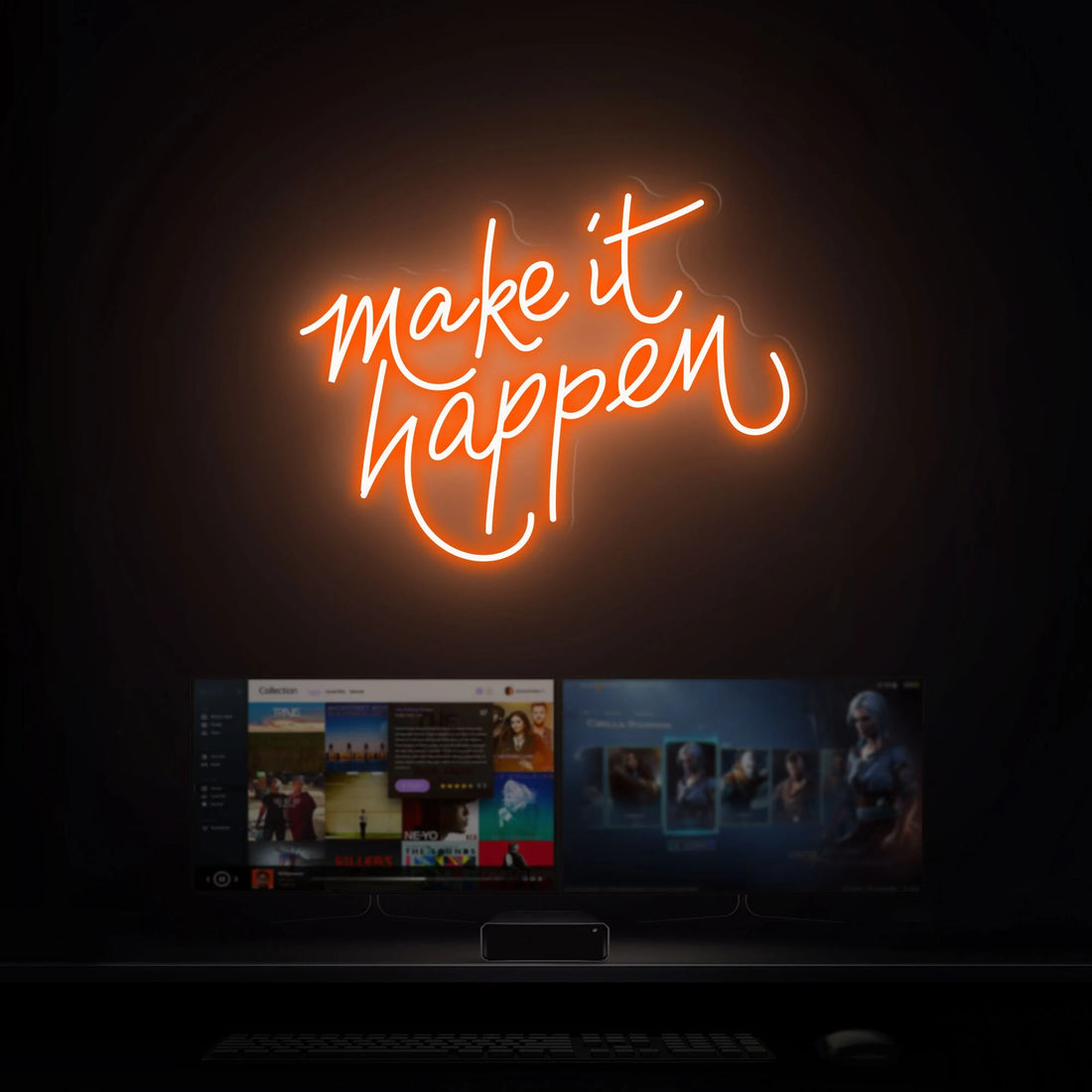 Make It Happen Neon Sign – Motivational Wall Light