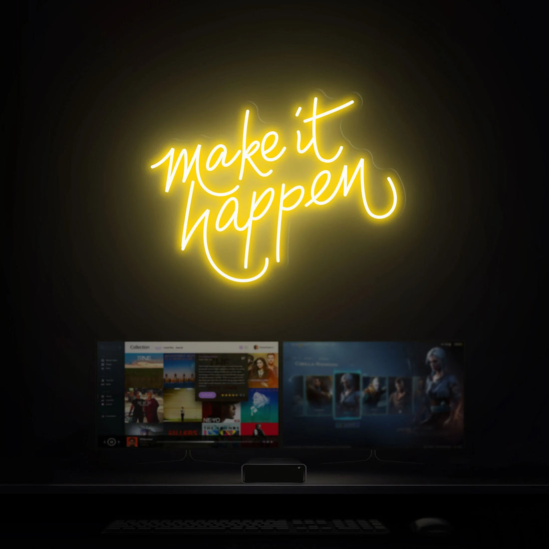 Make It Happen Neon Sign – Motivational Wall Light