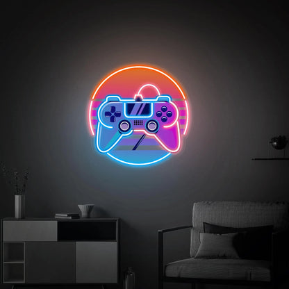 Game Plus Logo LED Neon Sign – Custom Game Room Decor