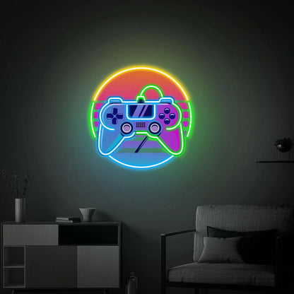 Game Plus Logo LED Neon Sign – Custom Game Room Decor