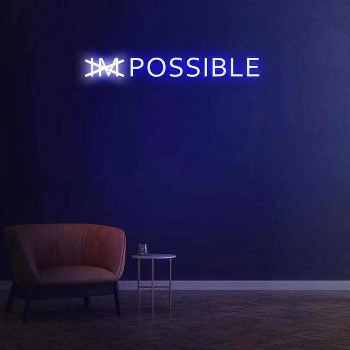 IMPOSSIBLE NEON SIGN-Neonsigns-Blue-45 x 90 cm-No-Neon Brothers