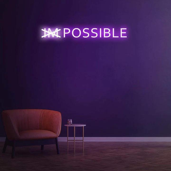 IMPOSSIBLE NEON SIGN-Neonsigns-Purple-45 x 90 cm-No-Neon Brothers