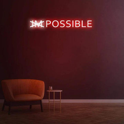 IMPOSSIBLE NEON SIGN-Neonsigns-Red-45 x 90 cm-No-Neon Brothers