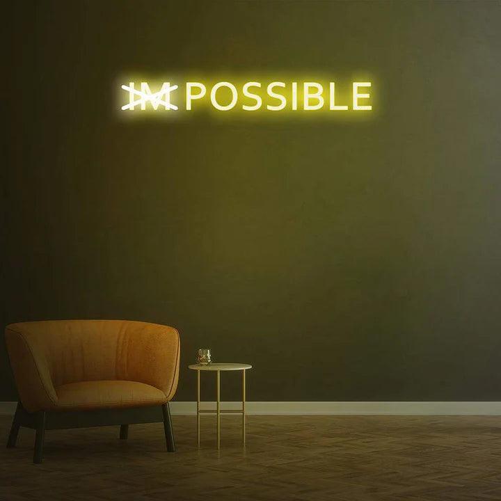 IMPOSSIBLE NEON SIGN-Neonsigns-Yellow-45 x 90 cm-No-Neon Brothers