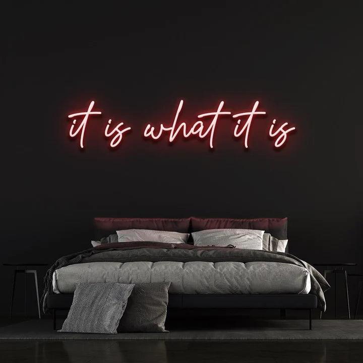 IT IS WHAT IT IS - LED NEON SIGN-Neonsigns-45 x 90 cm-Red-Neon Brothers