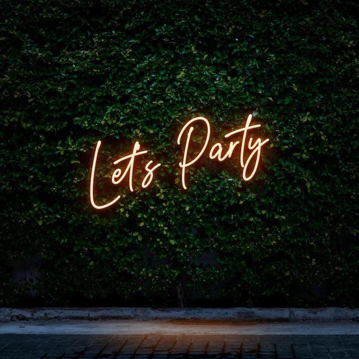 Let's Party - LED Neon Sign-Neonsigns-Orange-45 x 105 cm-Neon Brothers