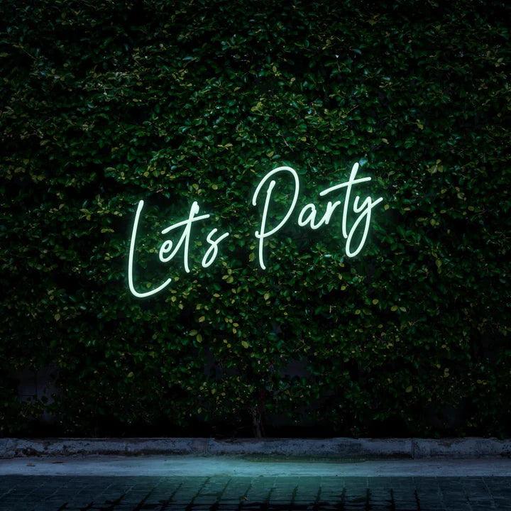 Let's Party - LED Neon Sign-Neonsigns-Teal-45 x 105 cm-Neon Brothers