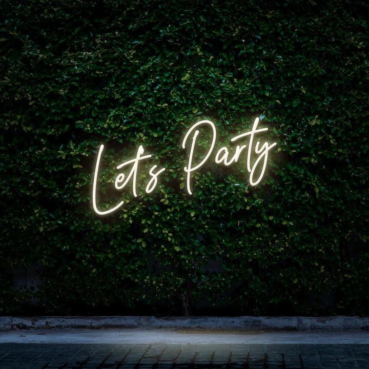 Let's Party - LED Neon Sign-Neonsigns-Warm White-45 x 105 cm-Neon Brothers