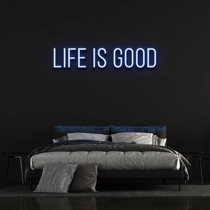 LIFE IS GOOD - NEON SIGN-Neonsigns-45 x 105 cm-Blue-No-Neon Brothers