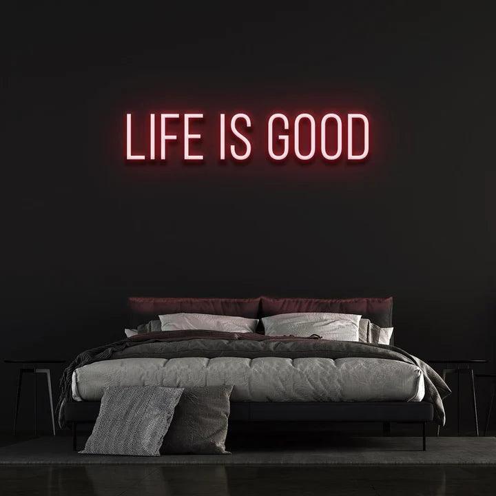 LIFE IS GOOD - NEON SIGN-Neonsigns-45 x 105 cm-Red-No-Neon Brothers