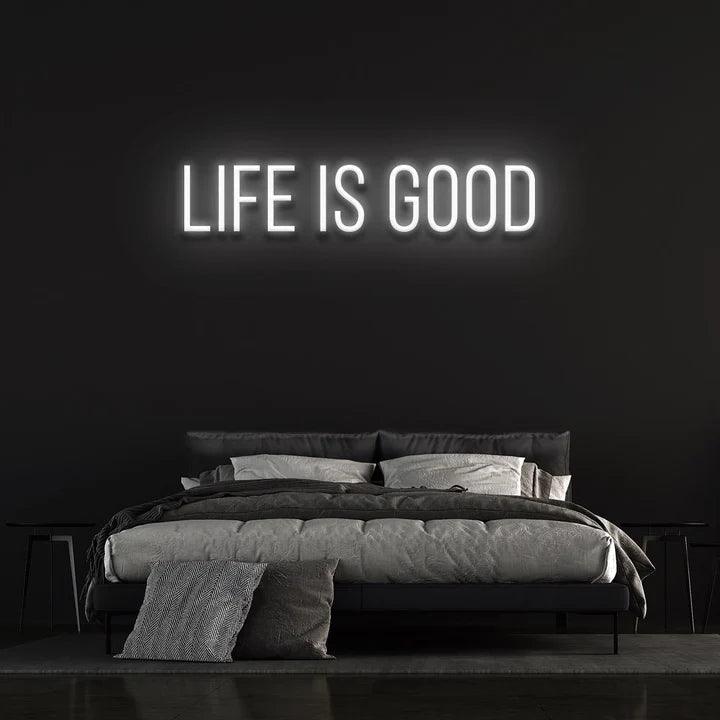 LIFE IS GOOD - NEON SIGN-Neonsigns-45 x 105 cm-White-No-Neon Brothers