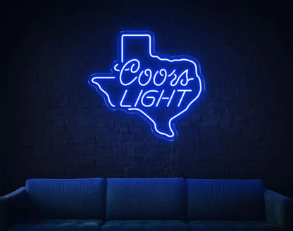 COORS LIGHT LED NEON SIGN!-Neonsigns-45 x 90 cm-Blue-Neon Brothers