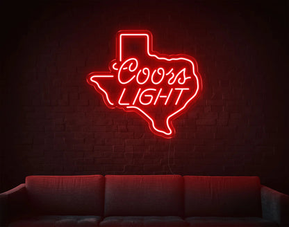 COORS LIGHT LED NEON SIGN!-Neonsigns-45 x 90 cm-Red-Neon Brothers