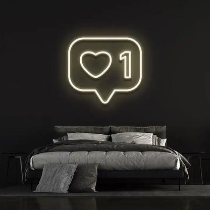 LIKE - LED NEON SIGN-Neonsigns-white-45 x 90 cm-Neon Brothers