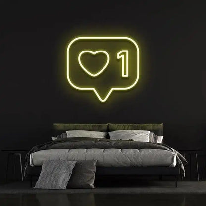 LIKE - LED NEON SIGN-Neonsigns-Yellow-45 x 90 cm-Neon Brothers