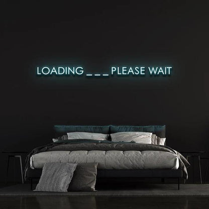 LOADING ... PLEASE WAIT - LED NEON SIGN-Neonsigns-45 x 90 cm-Ice Blue-Neon Brothers