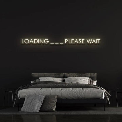 LOADING ... PLEASE WAIT - LED NEON SIGN-Neonsigns-45 x 90 cm-Warm White-Neon Brothers