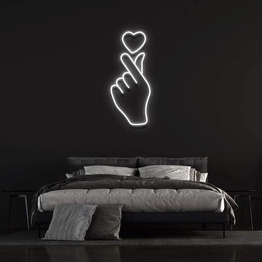 'LOVE AT YOUR FINGERTIPS' Neon Sign-Neonsigns-45 x 90 cm-White-Neon Brothers