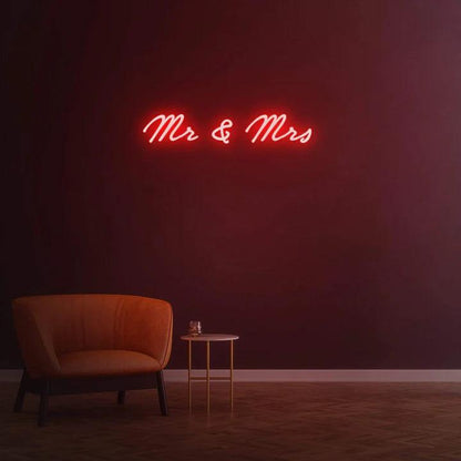 Mr & Mrs - LED Neon Sign-Neonsigns-Red-45 x 90 cm-Neon Brothers