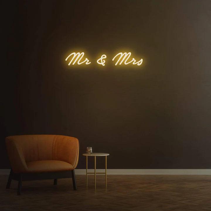 Mr & Mrs - LED Neon Sign-Neonsigns-Warm White-45 x 90 cm-Neon Brothers