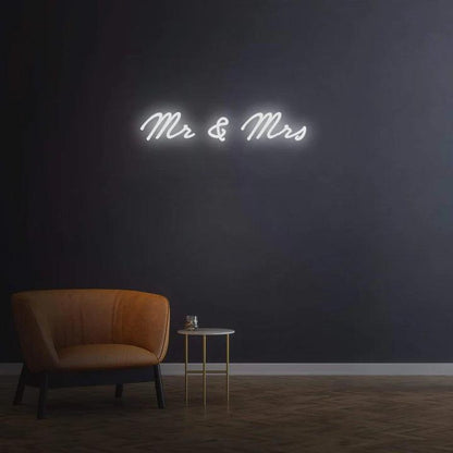 Mr & Mrs - LED Neon Sign-Neonsigns-White-45 x 90 cm-Neon Brothers