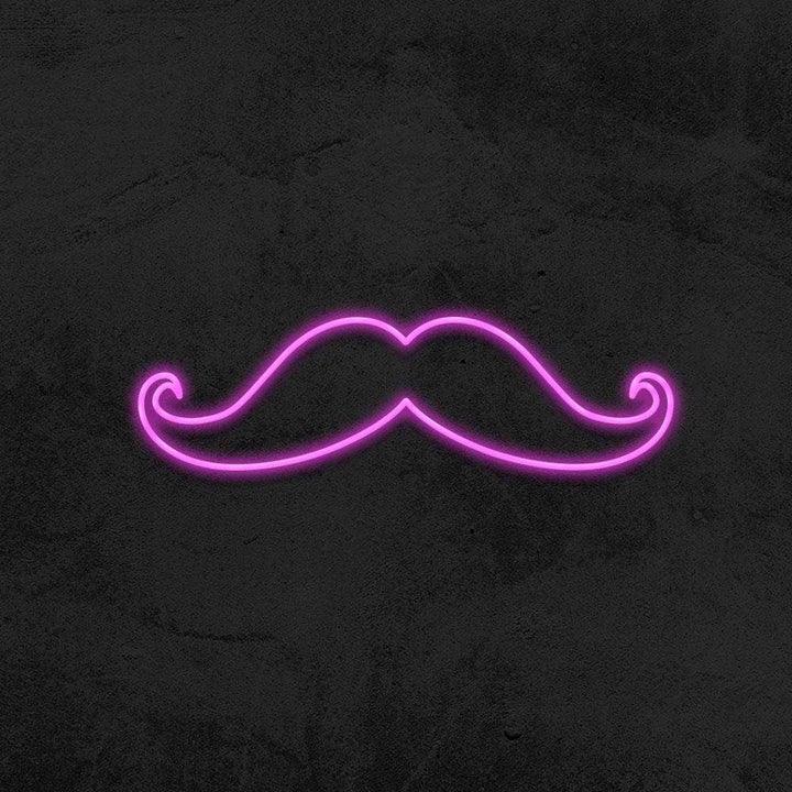 Mustache - LED Neon Sign-Neonsigns-60 x 120 cm-Pink-Neon Brothers