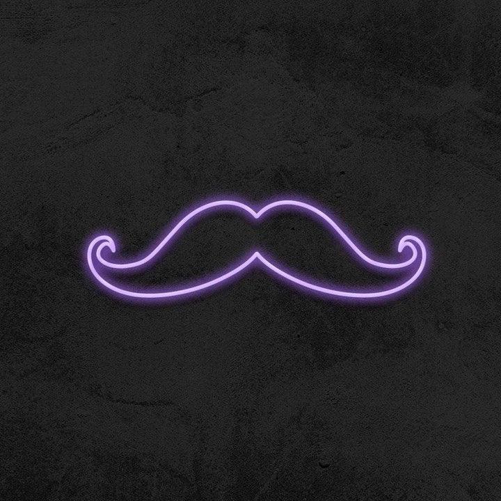 Mustache - LED Neon Sign-Neonsigns-60 x 120 cm-Purple-Neon Brothers