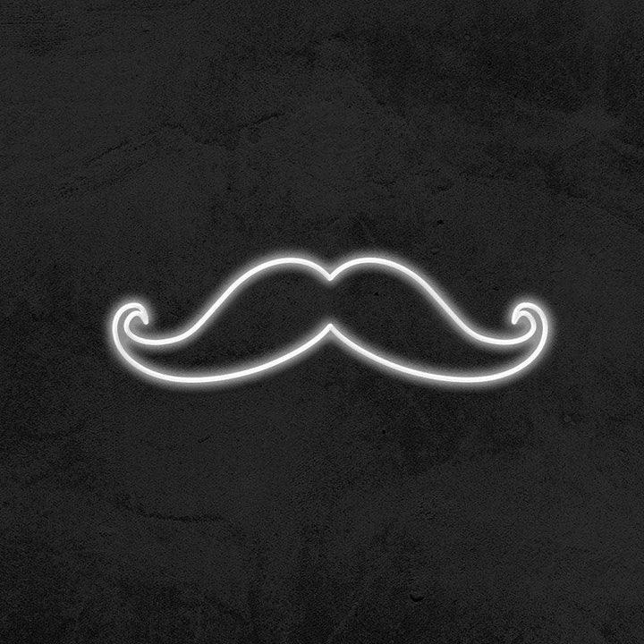 Mustache - LED Neon Sign-Neonsigns-60 x 120 cm-White-Neon Brothers